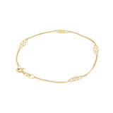 JT ESTATE 14K Yellow Gold Fancy Infinity Detail Link Bracelet