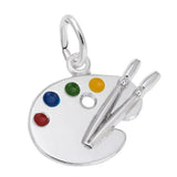Sterling Silver Artist Palette Charm