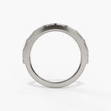 14K White Gold Baguette Natural Diamonds Band