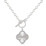Sterling Silver Natural Diamonds Lariat Necklace