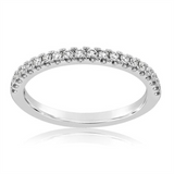 14K White Gold Classic Natural Diamonds Band