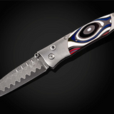 'B30 Overdrive' Fordite Inlay Pocket Knife
