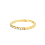 14K Yellow Gold Classic Natural Diamonds Band