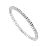 14K White Gold And Titanium Wire Natural Diamonds Flexie Bracelet