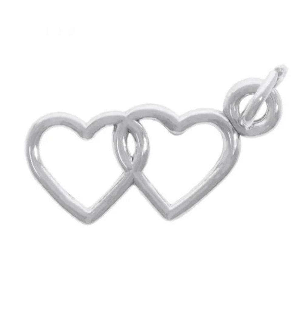 Sterling Silver Two Hearts Entwined Charm