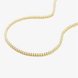 18K Yellow Gold Overlay 'Not Your Basic' Cubic Zirconia Tennis Necklace