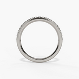 14K White Gold Classic Natural Diamonds Band