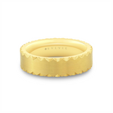 14K Yellow Gold 'Zane' Straight Fluted Shell 6mm Wedding Band
