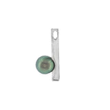 JT ESTATE 18K White Gold Tahitian Pearl And Diamond Bar Pendant
