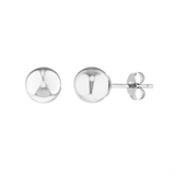 14K White Gold 6mm Ball Earrings