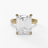14K Yellow Gold Solitaire Oval Natural Diamonds Engagement Ring