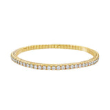 14K Yellow Gold Natural Diamond Flex Bracelet