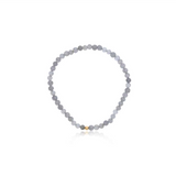 4mm Faceted Labradorite Bracelet With Gold Filled Finishing Bead