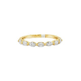 14K Yellow Gold Modern Natural Diamonds Band