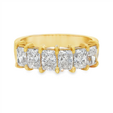 18K Yellow Gold Bold Diamond Anniversary Natural Diamonds Band