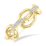 10K Yellow Gold Contemporary Natural Diamonds Ring