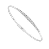 Titanium And 14K White Gold Diamond Flexie Bracelet