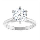 14K White Gold 7.3-7.7mm Round Center Solitaire Engagement Ring
