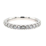 18K White Gold Classic Natural Diamonds Band