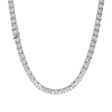 Platinum 29.5 Carat Natural Diamond Tennis Necklace