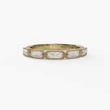 14K Yellow Gold Vintage Natural Diamonds Band