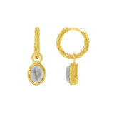 18K Yellow Gold Vermeil Opal Dangle Earrings