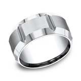 Cobalt Chrome 10mm Vertical Cut Wedding Band