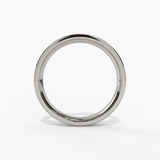 14K White Gold Wide Natural Diamonds Band