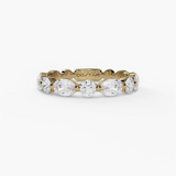 14K Yellow Gold Modern Natural Diamonds Band
