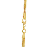 JT ESTATE 14K Yellow Gold Emerald And Diamond Fancy Link Necklace