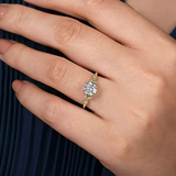 14K White And Yellow Gold Celia Round Diamond Engagement Ring