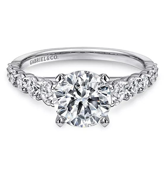 14K White Gold Taylor Round Diamond Engagement Ring