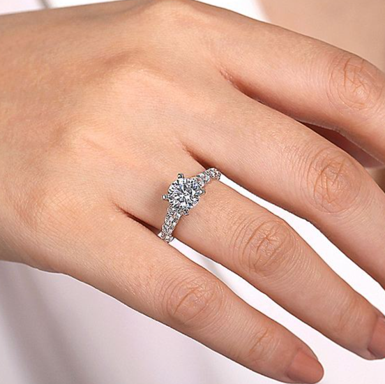 14K White Gold Taylor Round Diamond Engagement Ring