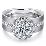 Gabriel & Co. 14K White Gold ‘Virginia’ Round Halo Diamond Engagement Ring