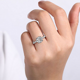 18K White Gold Camden Hidden Halo Round Diamond Engagement Ring