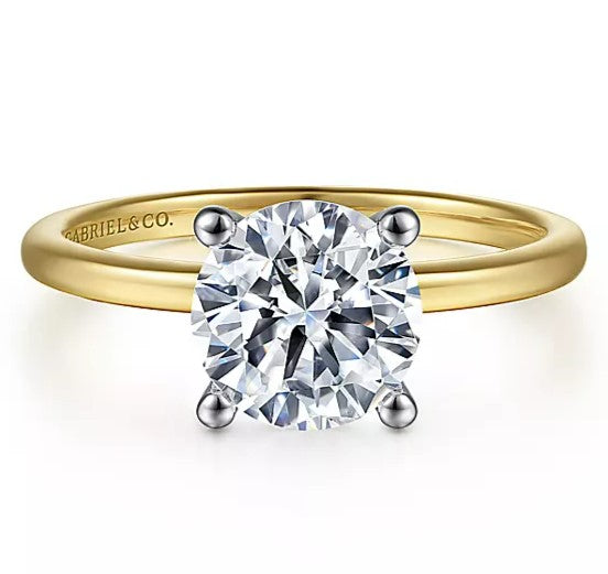 14K Yellow And White Gold ‘Evalia’ Solitaire Engagement Ring by Gabriel & Co.