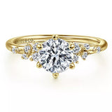14K Yellow Gold ‘Reena’ Round Diamond Engagement Ring