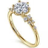 14K Yellow Gold ‘Reena’ Round Diamond Engagement Ring