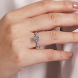 Gabriel & Co. 14K White Gold Sadie Vintage Inspired Round Diamond Engagement Ring