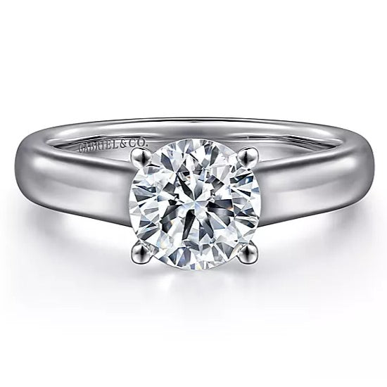 14K White Gold Helen Round Diamond Engagement Ring