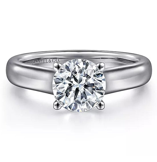 14K White Gold Helen Round Diamond Engagement Ring