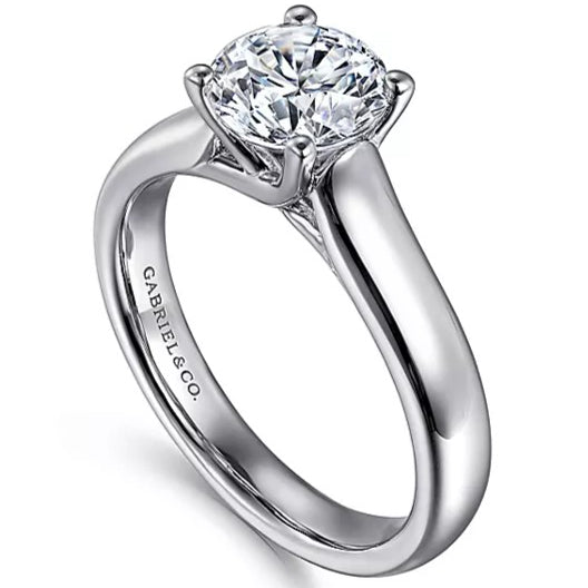 14K White Gold Helen Round Diamond Engagement Ring