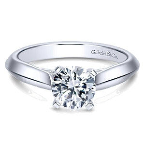 14K White Gold Anushka Round Diamond Engagement Ring