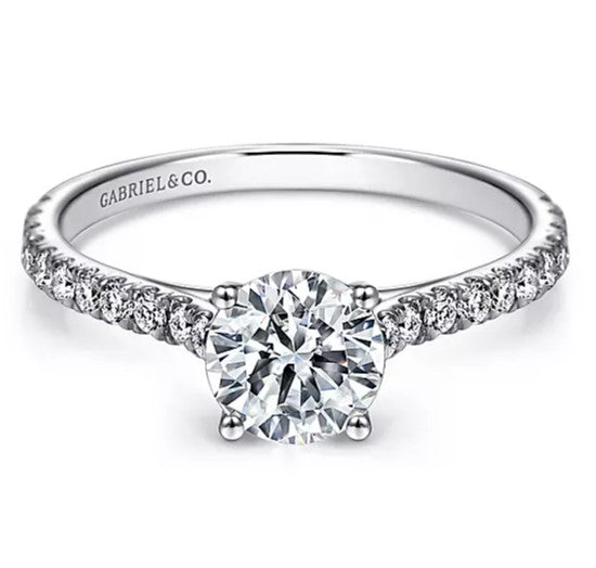 14K White Gold Josephine Diamond Engagement Ring
