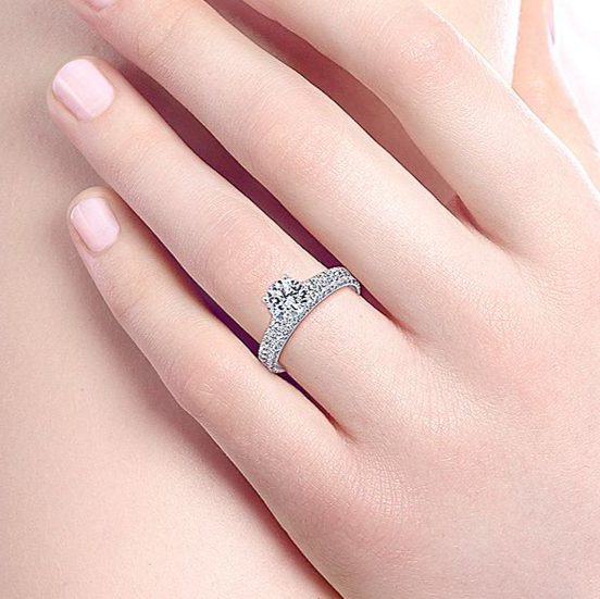 14K White Gold Josephine Diamond Engagement Ring
