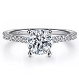 14K White Gold Shanna Round Diamond Engagement Ring