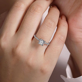 14K White Gold Shanna Round Diamond Engagement Ring