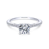 14K White Gold Jocelyn Round Diamond Engagement Ring