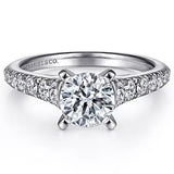 Gabriel & Co. 14K White Gold Bridget Round Diamond Engagement Ring