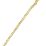 14K Yellow Gold 7 Inches Paperclip Bracelet